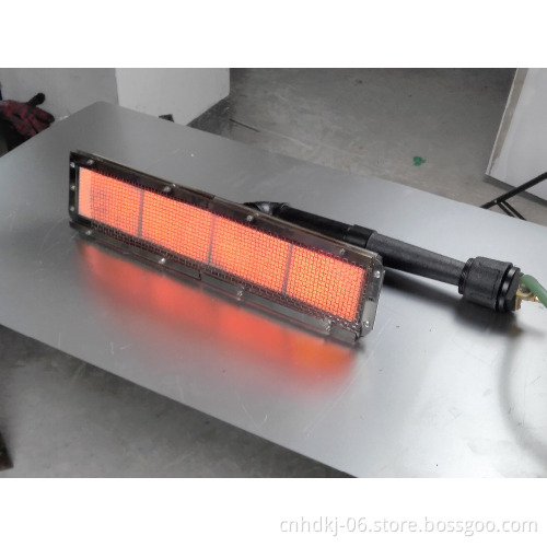 Ceramic heated infrared gas burners for industrial food dryer dehydrator